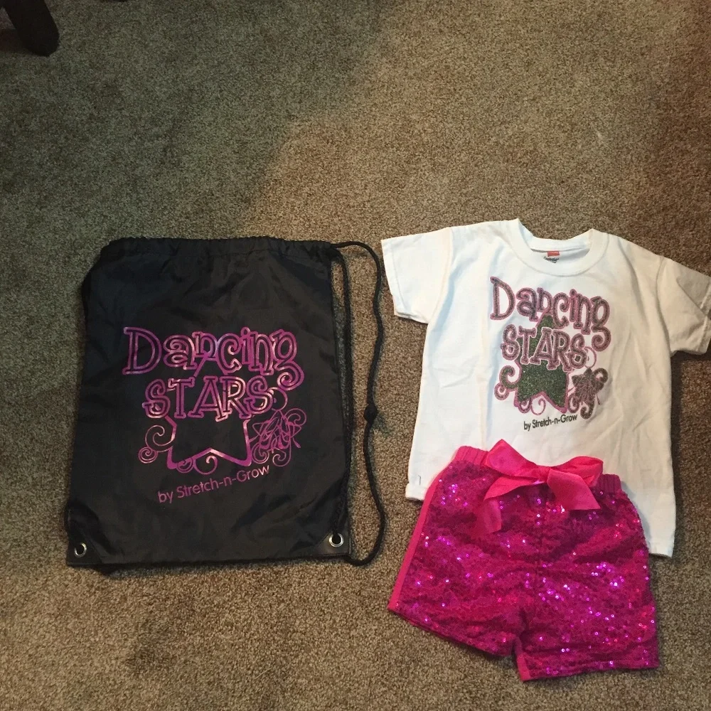 Bundle of Dancing Stars sequin shorts and top